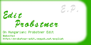 edit probstner business card